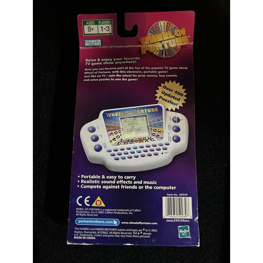 Wheel Of Fortune Handheld Electronic Game Hasbro Sealed 2005 2nd Edition B1